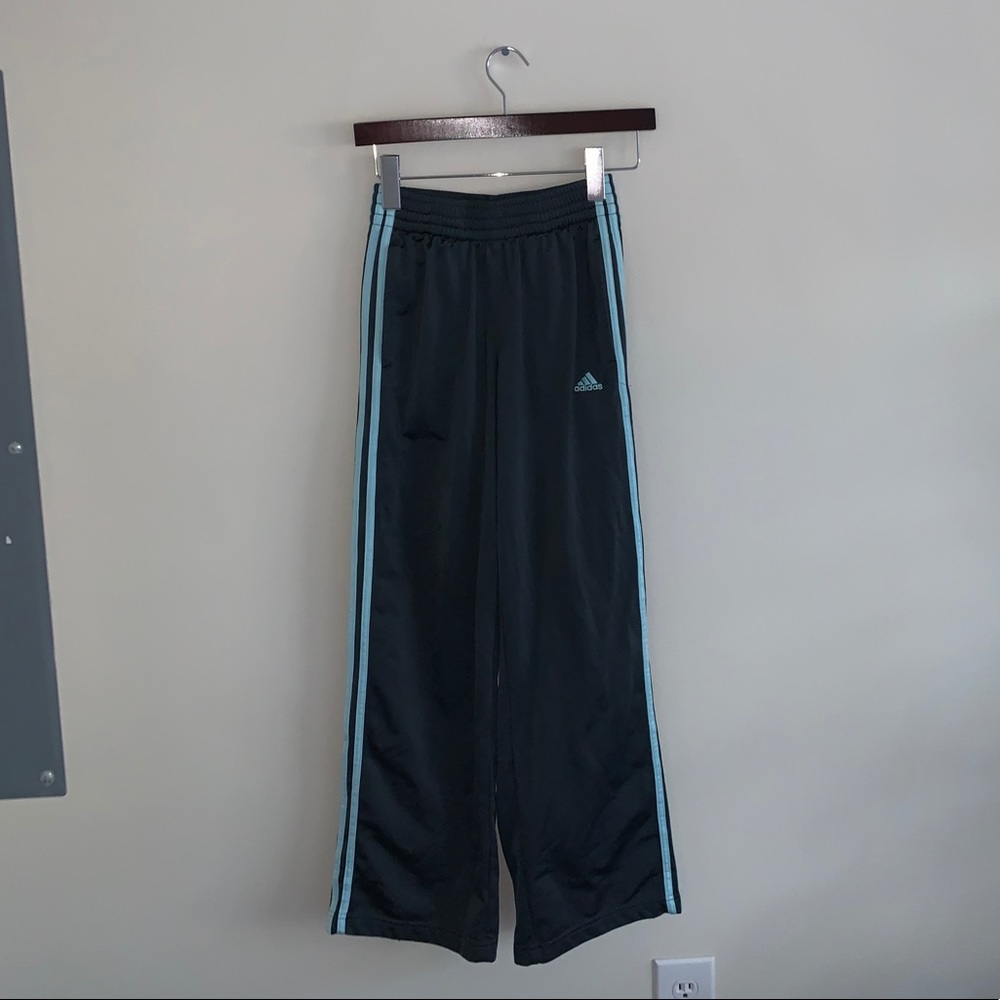 Adidas Gray Striped Sweatpants
